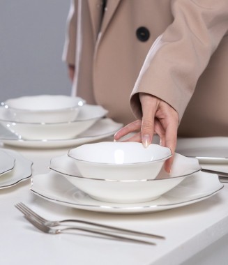 Maxx Doria Star Platinum 12 Kişilik 60 Parça Yemek Takımı