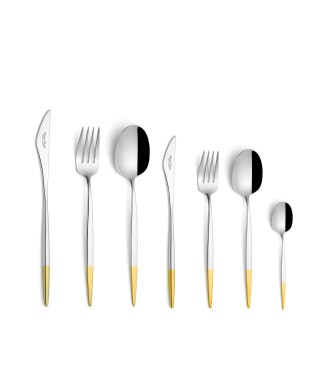 Maxx Doria Cosmos Goldend (Yarım Altın Dekorlu) 12 Kişilik 84 Parça Çatal Kaşık Bıçak Takımı
