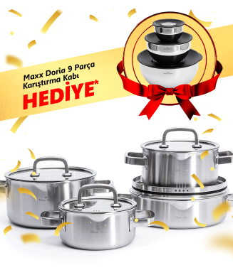 Maxx Doria Steel Forge 8 Parça Tencere Takımı