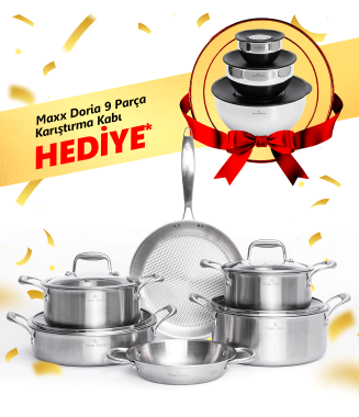 Maxx Doria Steel Castor 10 Parça Tencere Takımı