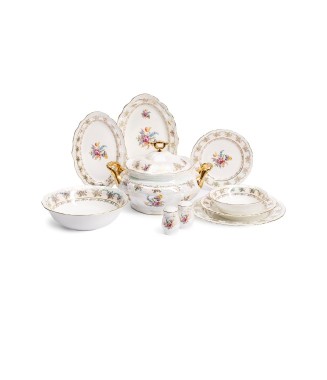 Maxx Doria Czech Collection Luster Flower 12 Kişilik 60 Parça Yemek Takımı 