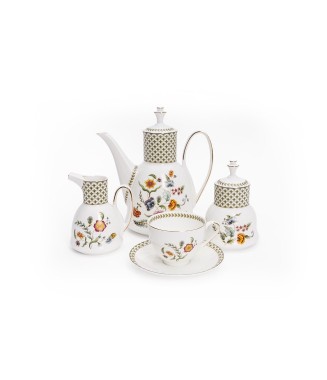 Maxx Doria Royal Bloom 6 Kişilik 17 Parça Kahve Takımı