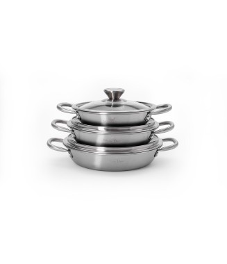 Maxx Doria Steel Fusion 6 Parça Kapaklı Sahan Takımı 