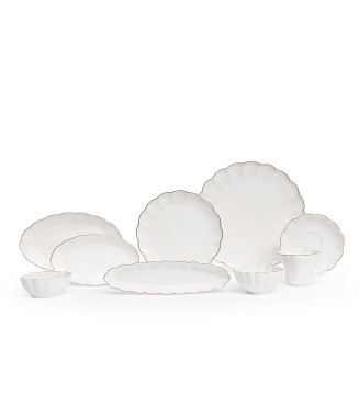 Maxx Doria Flower Gold 6 Kişilik 29 Parça Kahvaltı Takımı