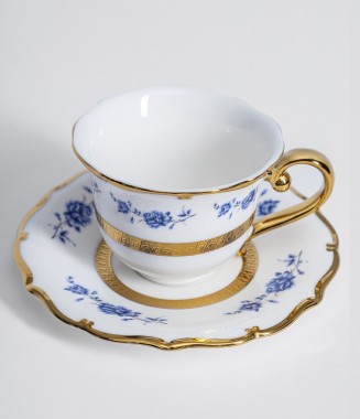 Maxx Doria Majestic Azure 6 Kişilik 12 Parça Kahve Fincan Takımı 